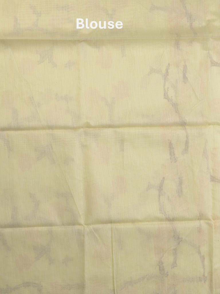 Chanderi fancy saree pastel green color allover weaves & weaving pallu and attached plain blouse