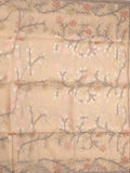 Chanderi fancy saree light peach color allover weaves & weaving pallu and attached plain blouse