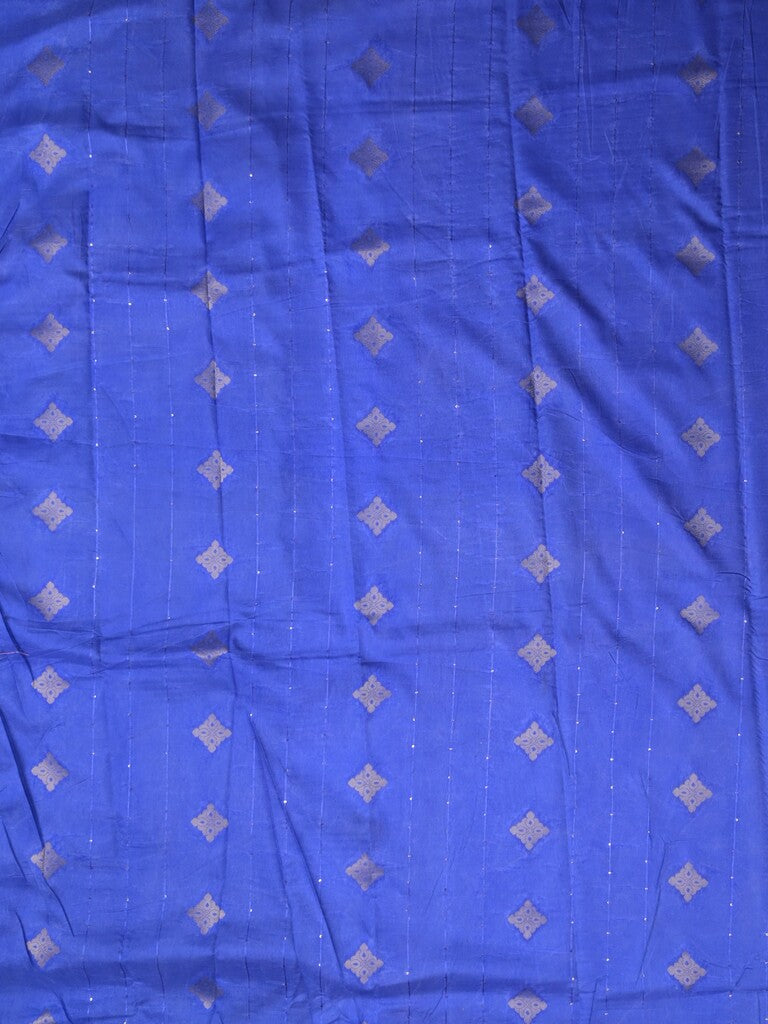 Dola silk fancy saree baby pink and blue color allover prints & zari border with contrast pallu and attached blouse