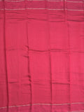 Dola silk fancy saree pink color allover zari weaves & small kaddi border with short pallu and running blouse