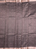Chanderi fancy saree dark brown color allover zari motifs & small zari border with zari pallu and plain blouse