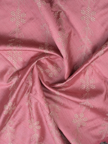 Tussar fancy saree light pink color allover prints & printed border with printed pallu and contrast printed blouse