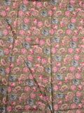 Tussar fancy saree light olive green color allover prints & printed border with printed pallu and contrast printed blouse