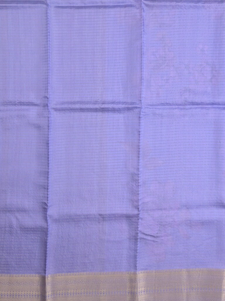 Maheshwari fancy saree lavender color allover prints & zari border with short zari pallu and plain blouse