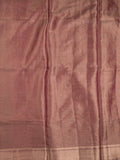 Dupion tissue fancy saree pink color allover zari motifs & zari border with brocade pallu and brocade blouse
