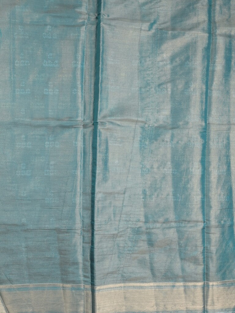 Dupion tissue fancy saree brown color allover zari motifs & zari border with brocade pallu and brocade blouse