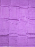 Mangalagiri fancy saree light purple color allover zari stripes with contrast pallu and contrast plain blouse