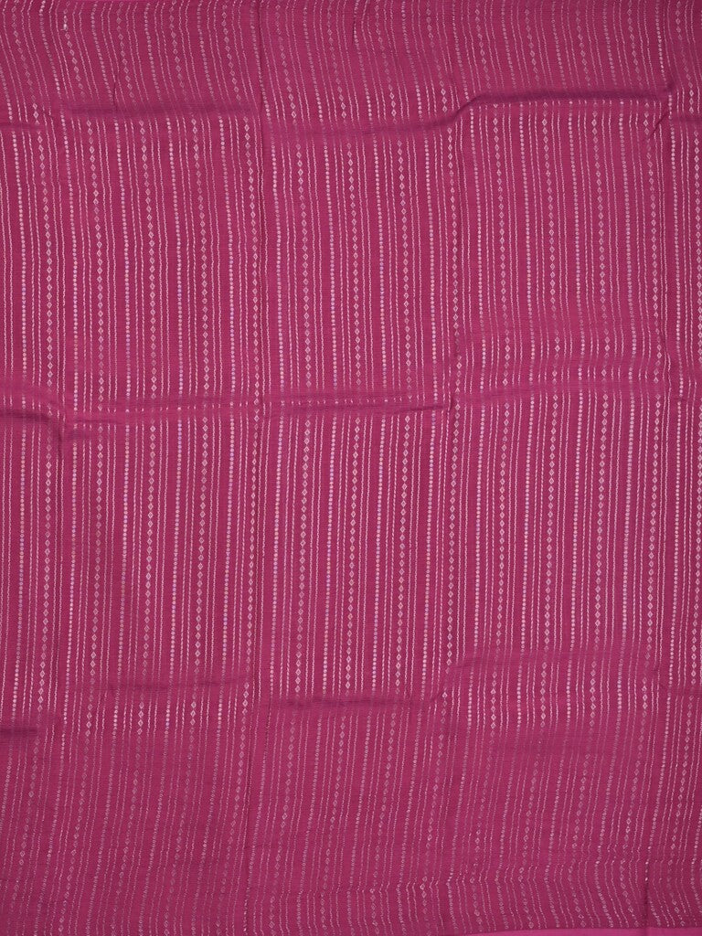 Mangalagiri fancy saree magenta color allover zari stripes with contrast pallu and contrast plain blouse