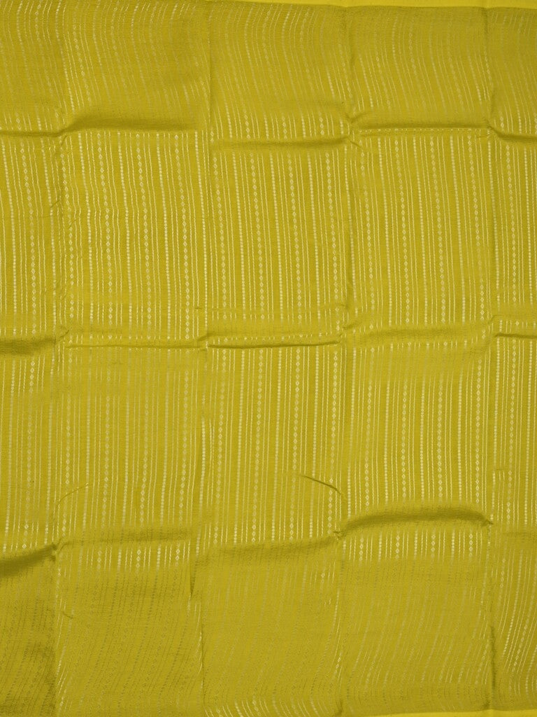 Mangalagiri fancy saree parrot green color allover zari stripes with contrast pallu and contrast plain blouse