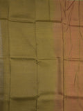 Mangalagiri fancy saree pink color allover zari stripes with contrast pallu and contrast plain blouse