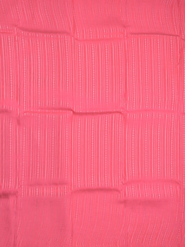 Mangalagiri fancy saree pink color allover zari stripes with contrast pallu and contrast plain blouse