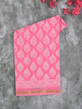 Saree pink color