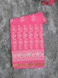 Saree pink color