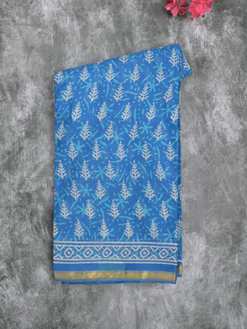 Saree sky blue color