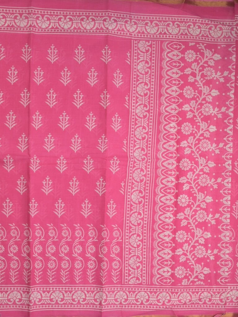 Saree pink color
