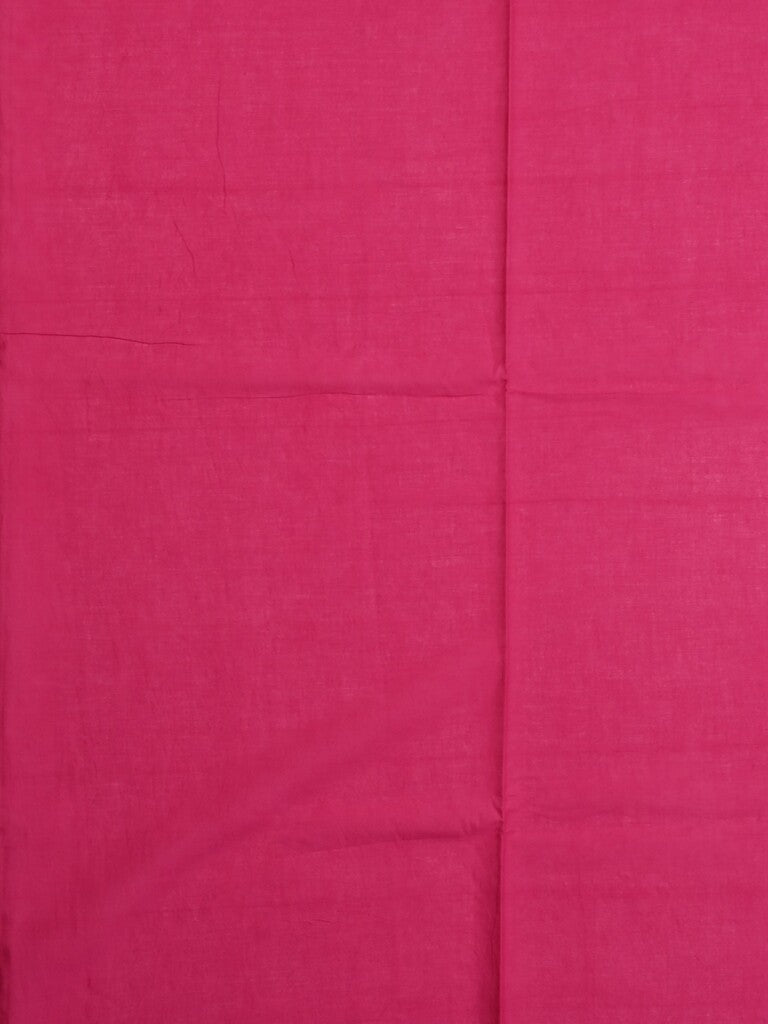Mul cotton saree white color allover prints & printed border with printed pallu and plain contrast blouse