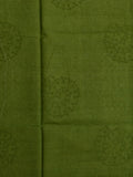 Mul cotton saree white color allover prints & printed border with printed pallu and plain contrast blouse