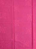 Mul cotton saree black color allover prints & printed border with printed pallu and plain contrast blouse