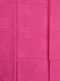 Mul cotton saree black color allover prints & printed border with printed pallu and plain contrast blouse