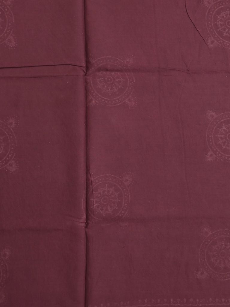 Mul cotton saree black color allover prints & printed border with printed pallu and plain contrast blouse