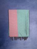 Tussar fancy saree lux green color allover zari motifs & zari border with rich pallu and contrast plain blouse