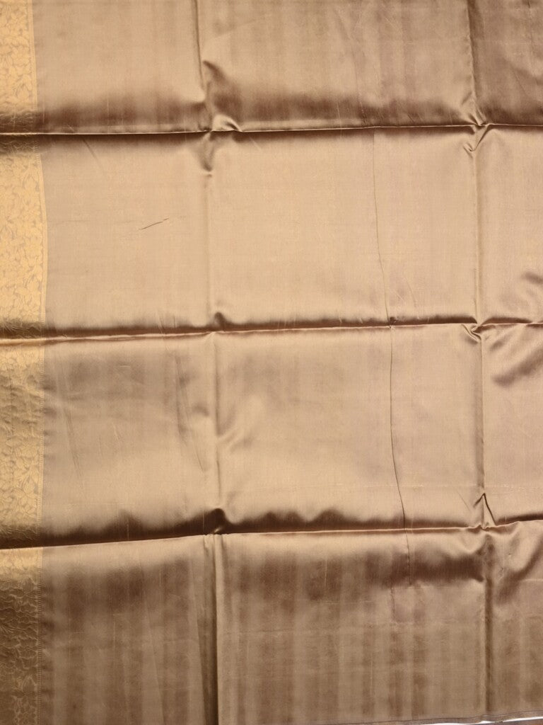 Tussar fancy saree lavender color allover zari motifs & zari border with rich pallu and contrast plain blouse