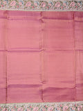 Dola tissue fancy saree onion pink color allover stripes & designer fancy border with running pallu and embroidery blouse