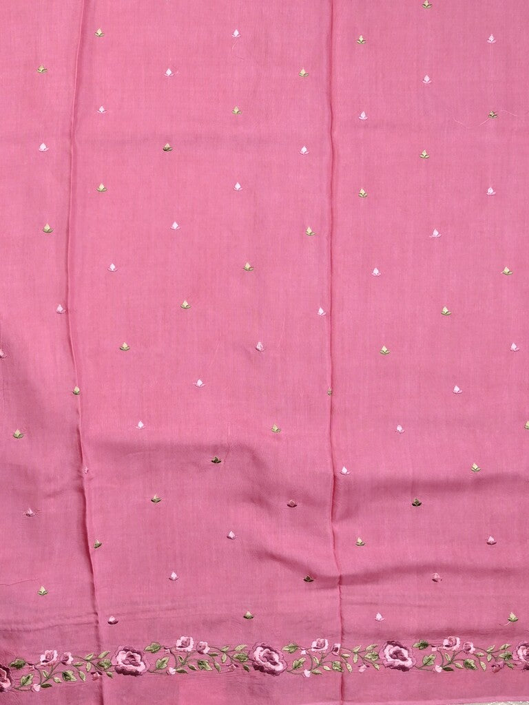 Dola tissue fancy saree onion pink color allover stripes & designer fancy border with running pallu and embroidery blouse