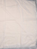 Organza shimmer fancy saree white color allover embroidery motifs & embroidery border with running pallu and self blouse