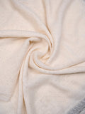 Organza shimmer fancy saree white color allover embroidery motifs & embroidery border with running pallu and self blouse
