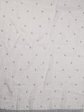 Organza shimmer fancy saree white color allover embroidery motifs & embroidery border with running pallu and self blouse