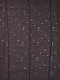 Soft organza fancy saree black color allover embroidery motifs & embroidery border with running pallu and embroidery blouse