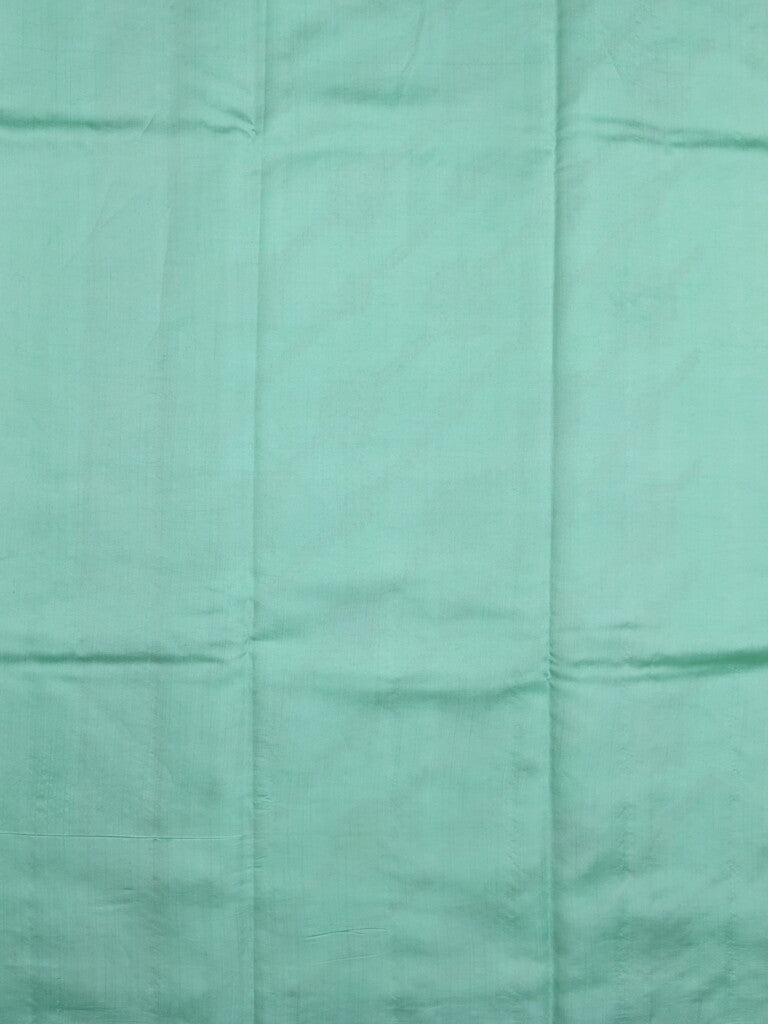 Raw mango pattu saree sea blue color allover zari weaves & zari border with rich pallu and attached plain blouse