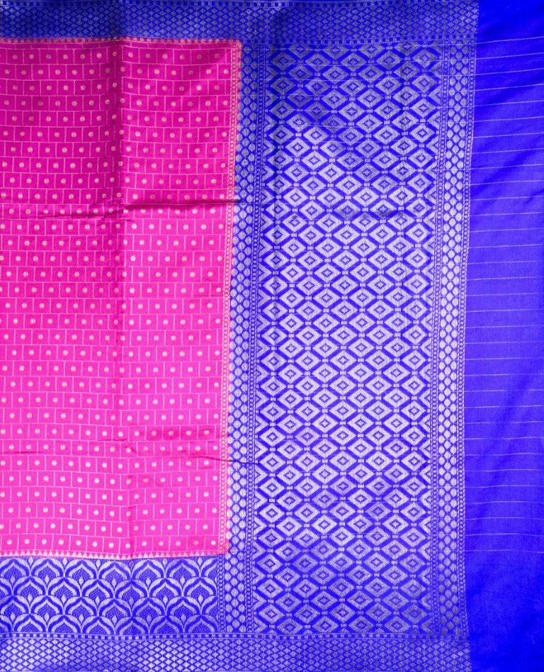 Dola silk fancy saree purple color allover zari weaves and zari weaving border with rich pallu and plain blouse