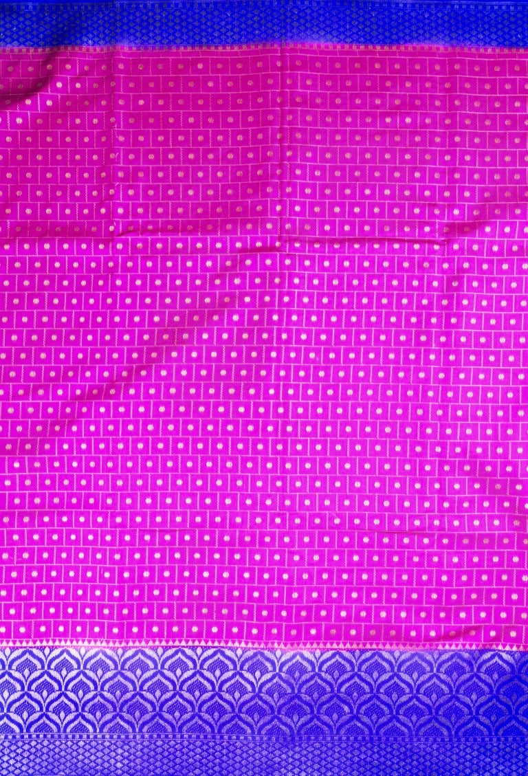Dola silk fancy saree purple color allover zari weaves and zari weaving border with rich pallu and plain blouse