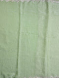 Organza crush fancy saree light pista green color allover plain & embroidery border with embroidery pallu and contrast blouse