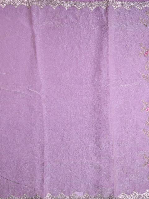 Tussar fancy saree rose pink color allover digital kalamkari prints and zari weaving border with printed pallu and plain blouse