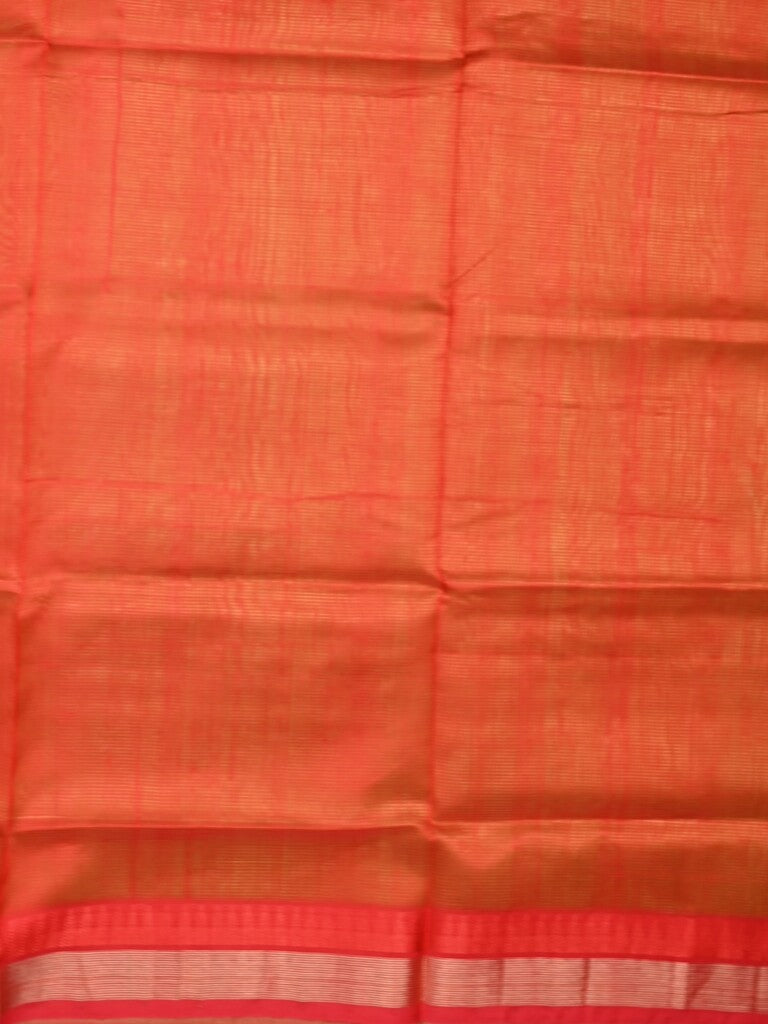 Uppada seiko pattu saree parrot green color allover plain & temple border with zari contrast pallu and attached plain blouse