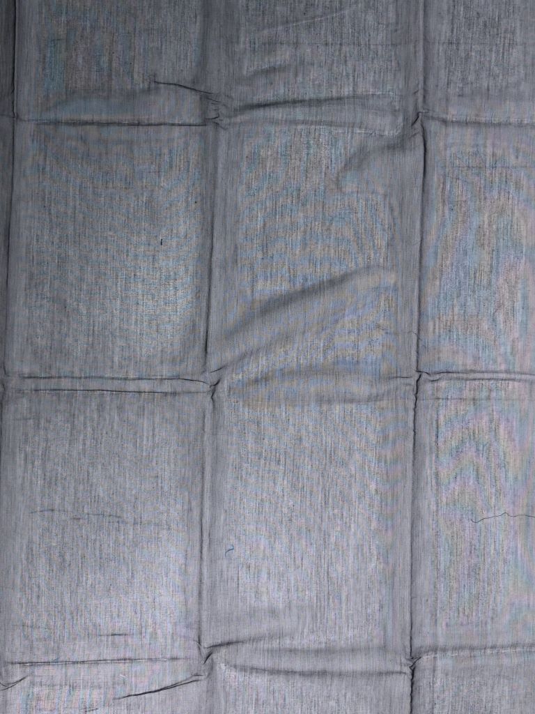 Bengali cotton saree black color allover prints with printed pallu and attached blouse