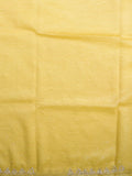 Chiffon crush fancy saree light yellow color allover stone work & embroidery border with running pallu and attached self blouse