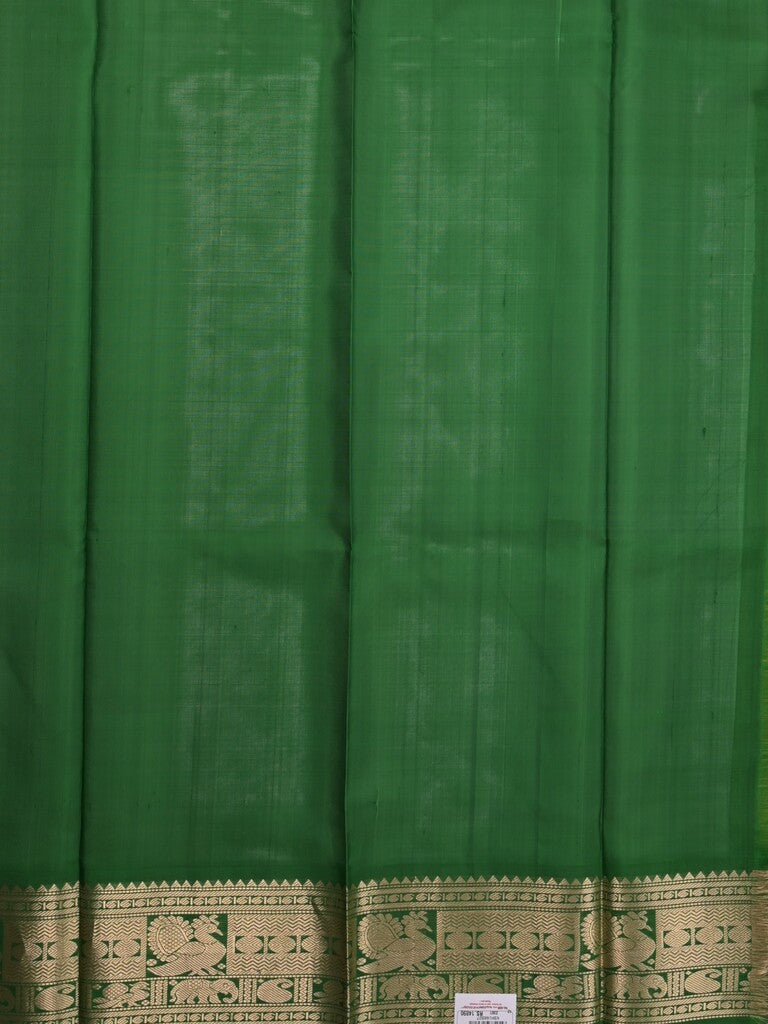 Pethambari pattu saree golden yellow color allover zari motifs & kanchi border with rich pallu and attached plain blouse