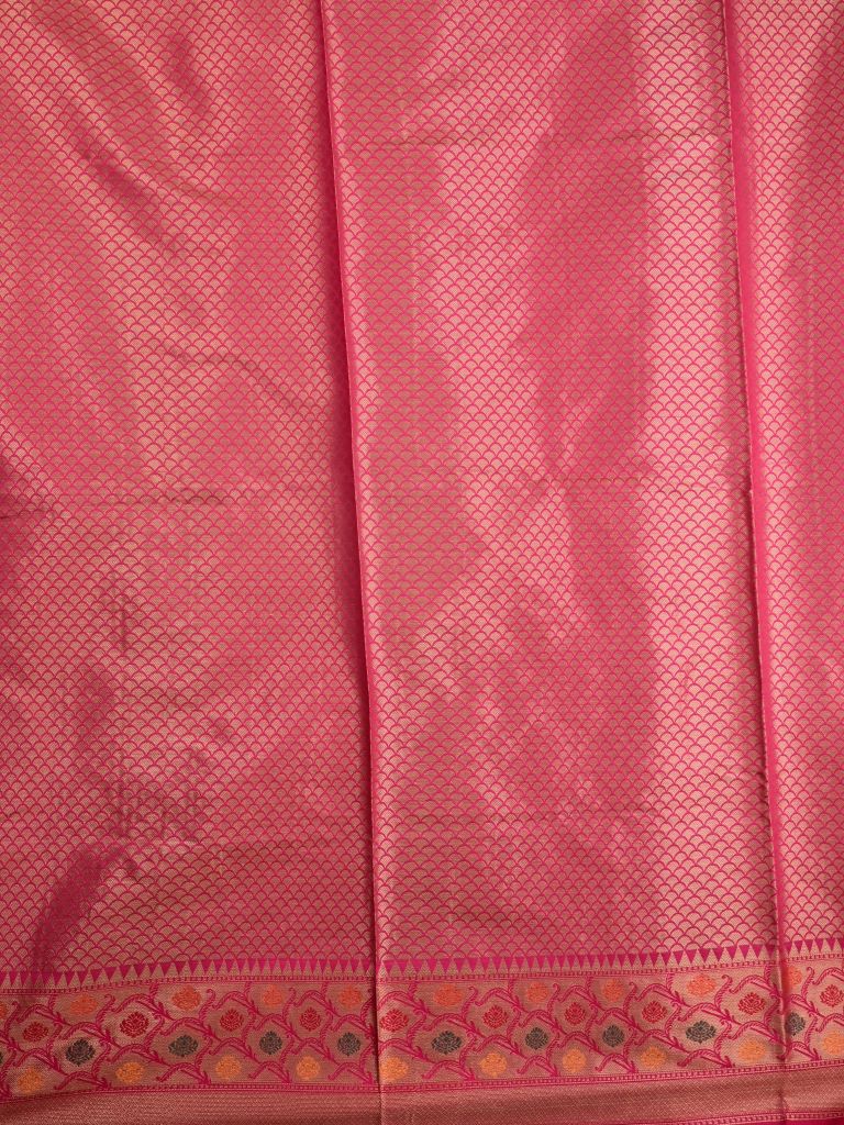 Chiniya silk fancy saree cream color allover zari weaves & zari border with rich pallu and contrast attached blouse