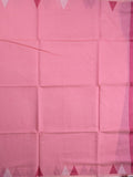 Chanderi fancy saree baby pink color allover plain & temple border with weaving pallu and plain blouse