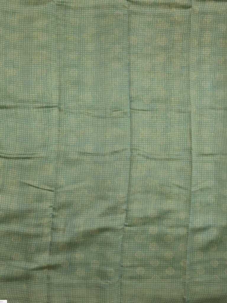 Maheshwari fancy saree olive green color allover zari motifs & zari border with brocade pallu and attached plain blouse