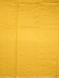 Munga pattu saree golden yellow color allover weaves & small zari border with short pallu and attached plain blouse