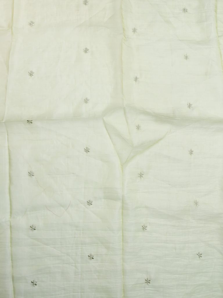 Soft organza fancy saree light pista green color allover embroidery & embroidery border with running pallu and self blouse