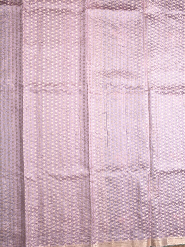 Raw mango pattu saree leaf green color allover zari weaves & small zari border with short pallu and contrast blouse