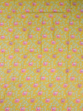 Yellow color georgette floral printed fabrics