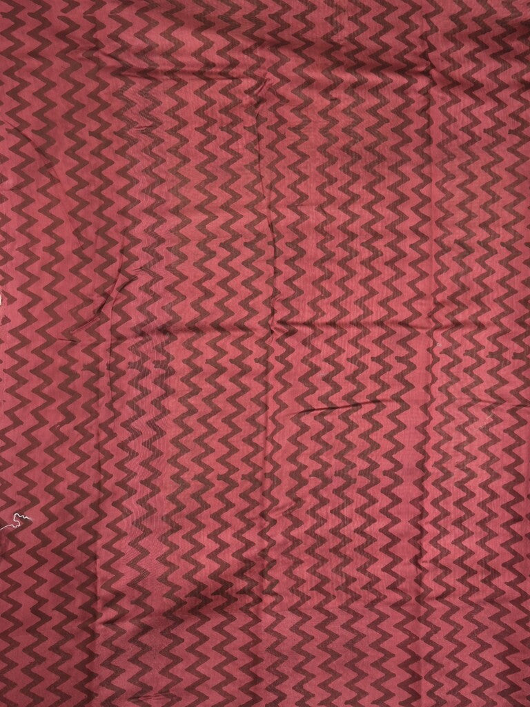 Maheshwari fancy saree maroon color allover prints & zari border with zari pallu and attached plain blouse