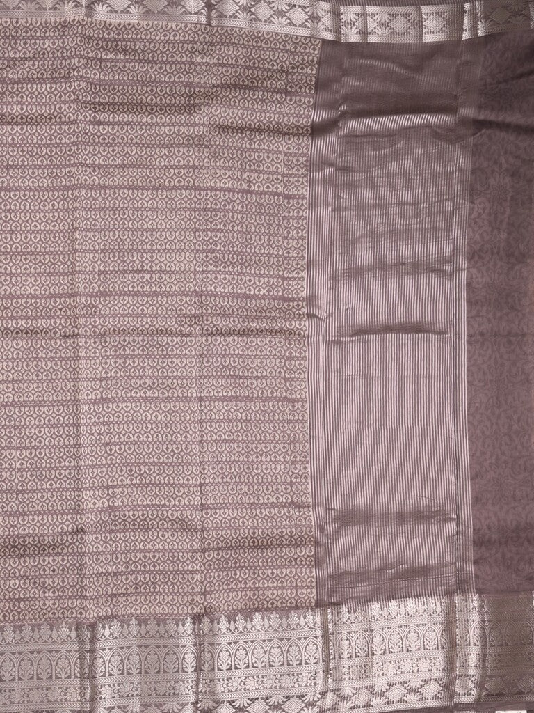 Maheshwari fancy saree snuff color allover prints & zari border with zari pallu and attached plain blouse